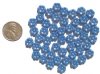 50 8mm Milky Yellow Blue Flowers
